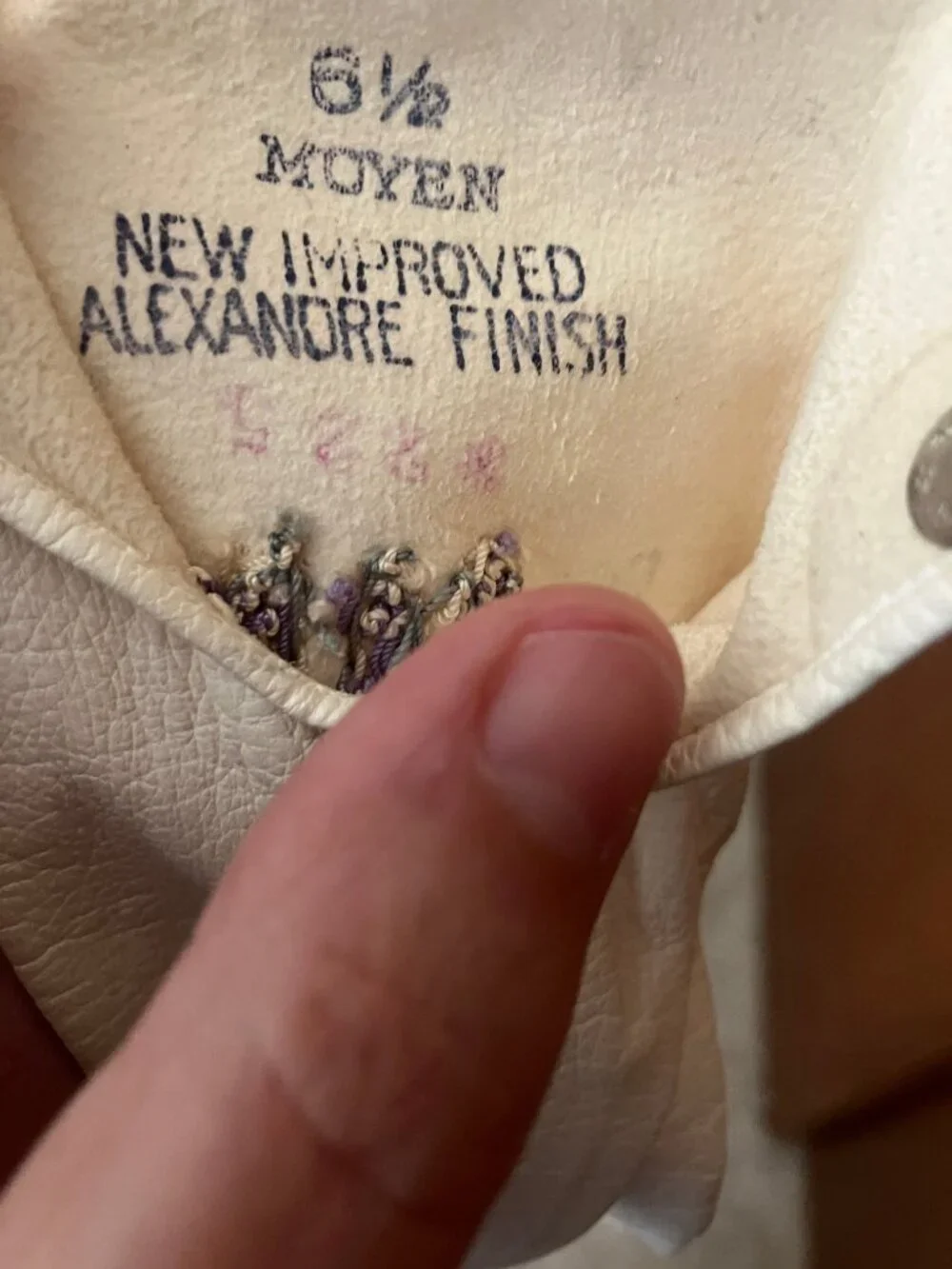 Vintage Rare Early 1900’s Alexandre Embriodered Kid Gloves Grand Prix Paris 6.5